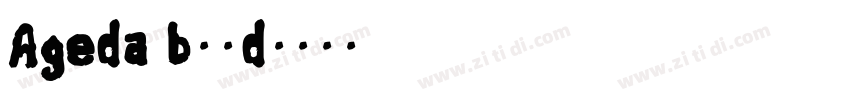 Ageda bold字体转换